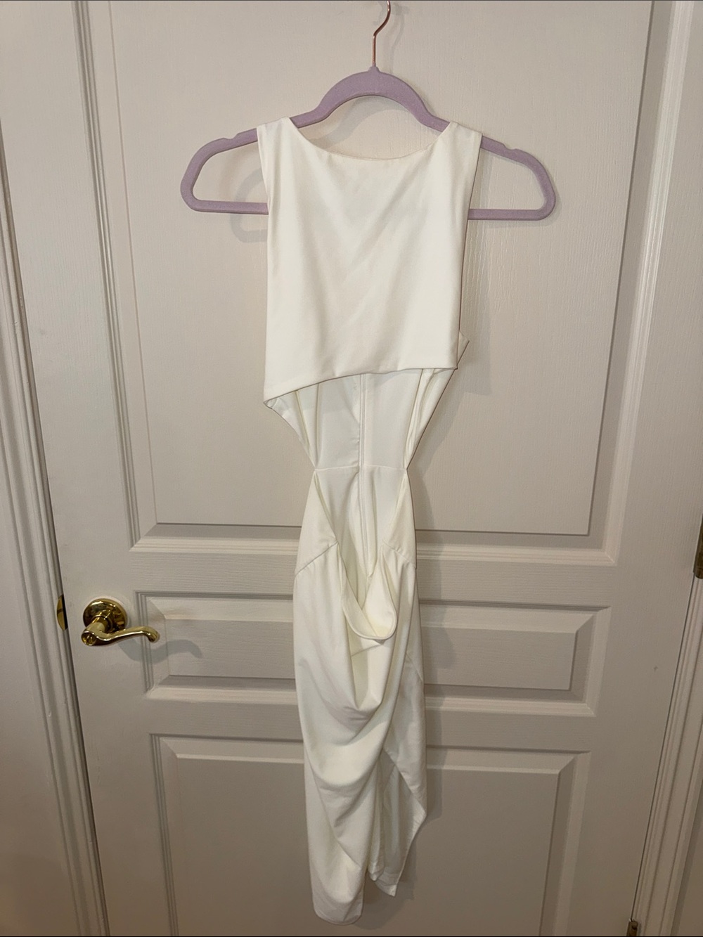 superdown White Cutout Midi Dress